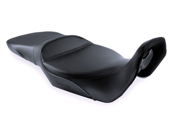 Sargent REVolution & DIY Foam & Cover Kit for the Honda Transalp shown in CFX and black welt REV-695-19 and DIY-695-19.